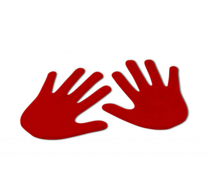 vloermarkering-handen-rood-leba